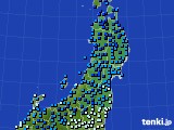 2016年12月10日の東北地方のアメダス(気温)