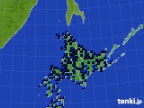 北海道地方のアメダス実況(気温)(2016年12月11日)