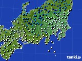 関東・甲信地方のアメダス実況(気温)(2016年12月11日)