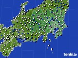 関東・甲信地方のアメダス実況(風向・風速)(2016年12月11日)