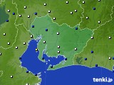 愛知県のアメダス実況(風向・風速)(2016年12月11日)