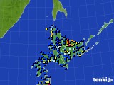 2016年12月13日の北海道地方のアメダス(日照時間)