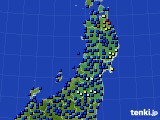 2016年12月13日の東北地方のアメダス(日照時間)