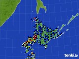 2016年12月14日の北海道地方のアメダス(日照時間)