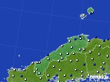 2016年12月14日の島根県のアメダス(風向・風速)