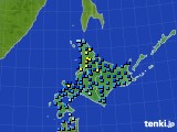 北海道地方のアメダス実況(積雪深)(2016年12月15日)