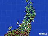 東北地方のアメダス実況(日照時間)(2016年12月15日)