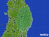 岩手県のアメダス実況(風向・風速)(2016年12月15日)