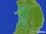 秋田県のアメダス実況(降水量)(2016年12月16日)