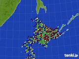 北海道地方のアメダス実況(日照時間)(2016年12月16日)