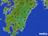 2016年12月16日の宮崎県のアメダス(日照時間)