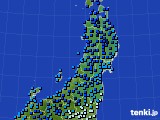 2016年12月16日の東北地方のアメダス(気温)