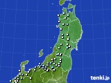 東北地方のアメダス実況(降水量)(2016年12月17日)