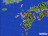 九州地方のアメダス実況(日照時間)(2016年12月17日)