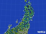 2016年12月17日の東北地方のアメダス(気温)