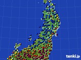 東北地方のアメダス実況(日照時間)(2016年12月18日)