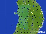 2016年12月18日の秋田県のアメダス(日照時間)