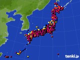 アメダス実況(日照時間)(2016年12月19日)