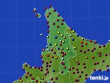 2016年12月19日の道北のアメダス(日照時間)