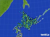 北海道地方のアメダス実況(気温)(2016年12月19日)