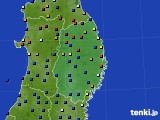 2016年12月20日の岩手県のアメダス(日照時間)
