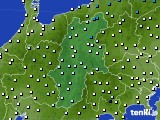 長野県のアメダス実況(気温)(2016年12月20日)