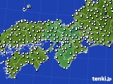 近畿地方のアメダス実況(風向・風速)(2016年12月20日)