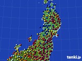 2016年12月21日の東北地方のアメダス(日照時間)