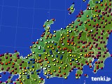 北陸地方のアメダス実況(日照時間)(2016年12月21日)