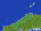 2016年12月21日の島根県のアメダス(風向・風速)
