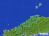 島根県のアメダス実況(降水量)(2016年12月22日)