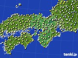 近畿地方のアメダス実況(気温)(2016年12月22日)