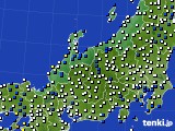 北陸地方のアメダス実況(風向・風速)(2016年12月22日)