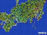 2016年12月23日の東海地方のアメダス(日照時間)