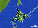 北海道地方のアメダス実況(積雪深)(2016年12月24日)
