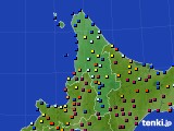 2016年12月24日の道北のアメダス(日照時間)