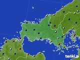 山口県のアメダス実況(日照時間)(2016年12月24日)