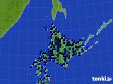 北海道地方のアメダス実況(気温)(2016年12月24日)