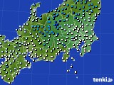 関東・甲信地方のアメダス実況(気温)(2016年12月24日)
