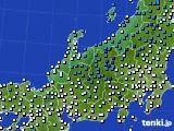 2016年12月24日の北陸地方のアメダス(気温)