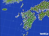 九州地方のアメダス実況(風向・風速)(2016年12月24日)