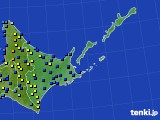 道東のアメダス実況(積雪深)(2016年12月25日)