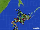 2016年12月25日の北海道地方のアメダス(日照時間)