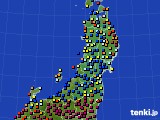 2016年12月25日の東北地方のアメダス(日照時間)