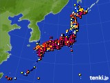 アメダス実況(日照時間)(2016年12月25日)