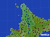 2016年12月25日の道北のアメダス(日照時間)