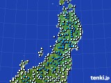 東北地方のアメダス実況(気温)(2016年12月26日)