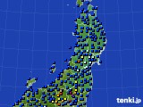 2016年12月27日の東北地方のアメダス(日照時間)