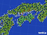 四国地方のアメダス実況(日照時間)(2016年12月27日)