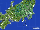 関東・甲信地方のアメダス実況(気温)(2016年12月27日)